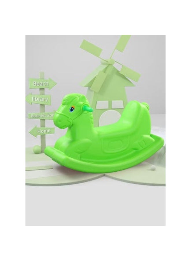 حصان هزاز للأطفال، مناسب للاستخدام الداخلي والخارجي، مصنوع من البلاستيك، مقاس 68 × 27 × 47 سم - Image 1